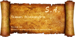 Suman Alexandra névjegykártya